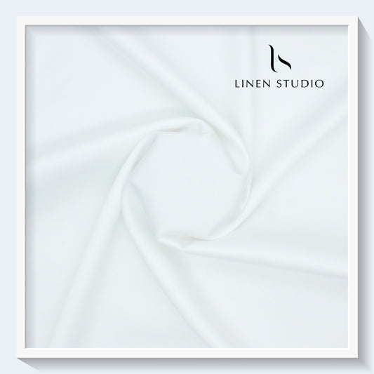 Luthai 100% Cotton Luxesatin Shirting  - White