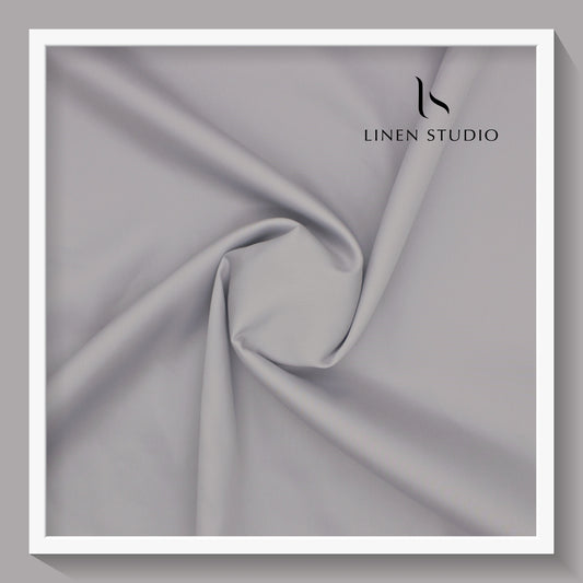 Luthai 100% Cotton Luxesatin Shirting  - Steel Grey