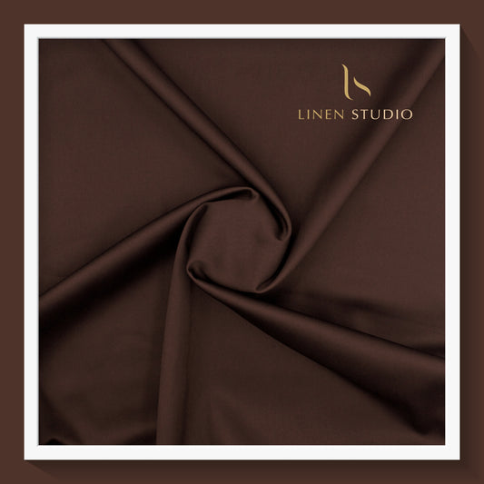 Luthai 100% Cotton Luxesatin Shirting  - Umber