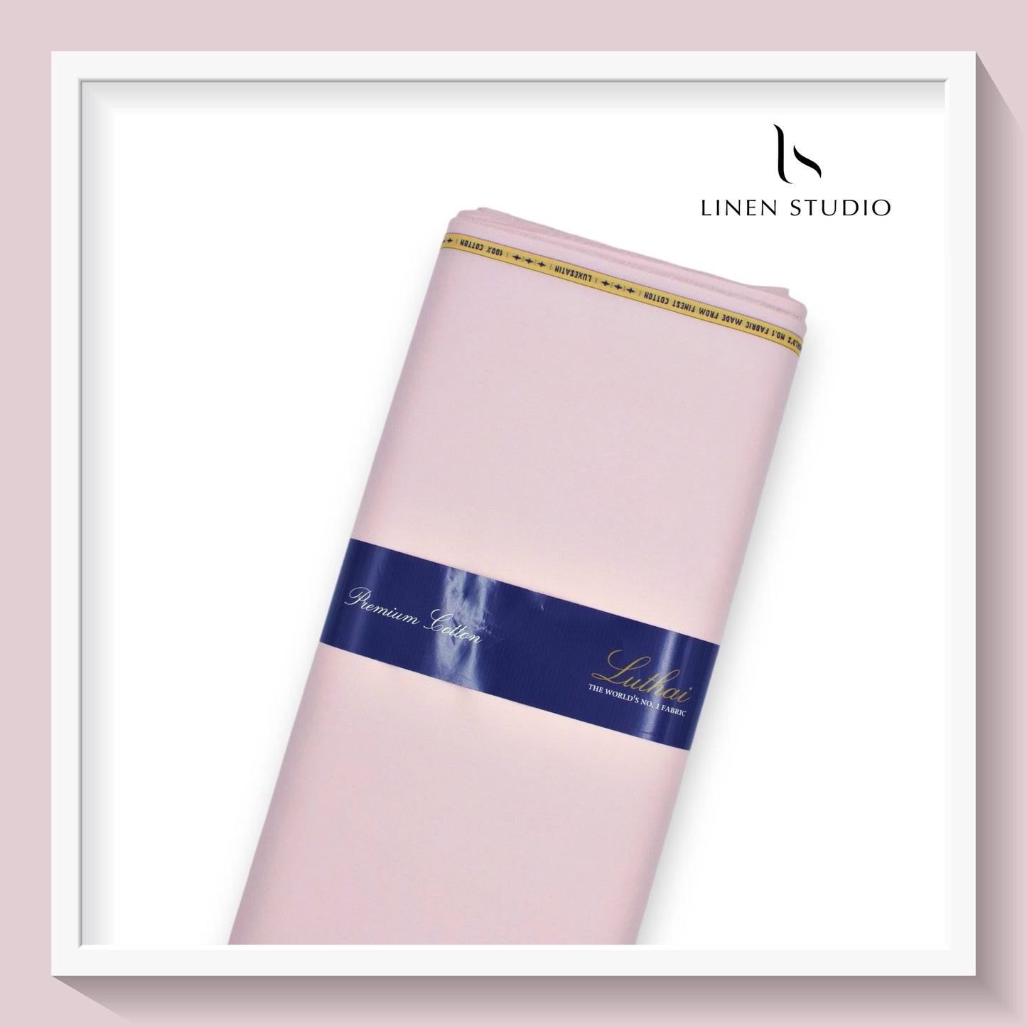 Luthai 100% Cotton Luxesatin Shirting  - Pastel Pink