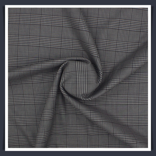 Luthai Glen Plaid Dark Check - Premium Supima Cotton