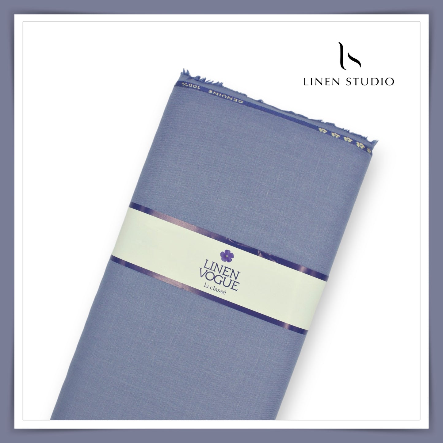 Premium Linen Suiting - Linen Vogue (Purplish Blue)