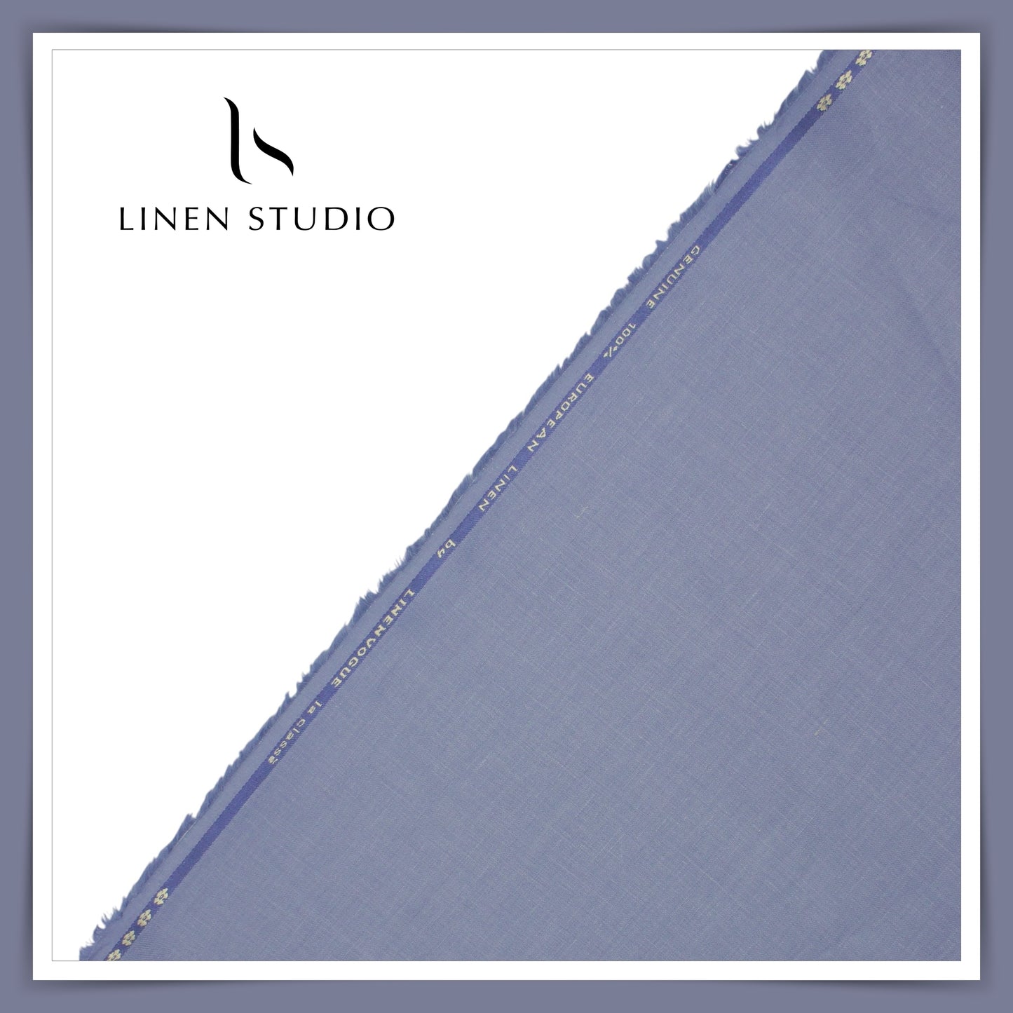 Premium Linen Suiting - Linen Vogue (Purplish Blue)