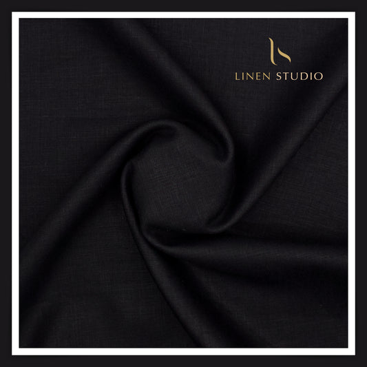 Premium Linen Suiting - Linen Vogue (Black)