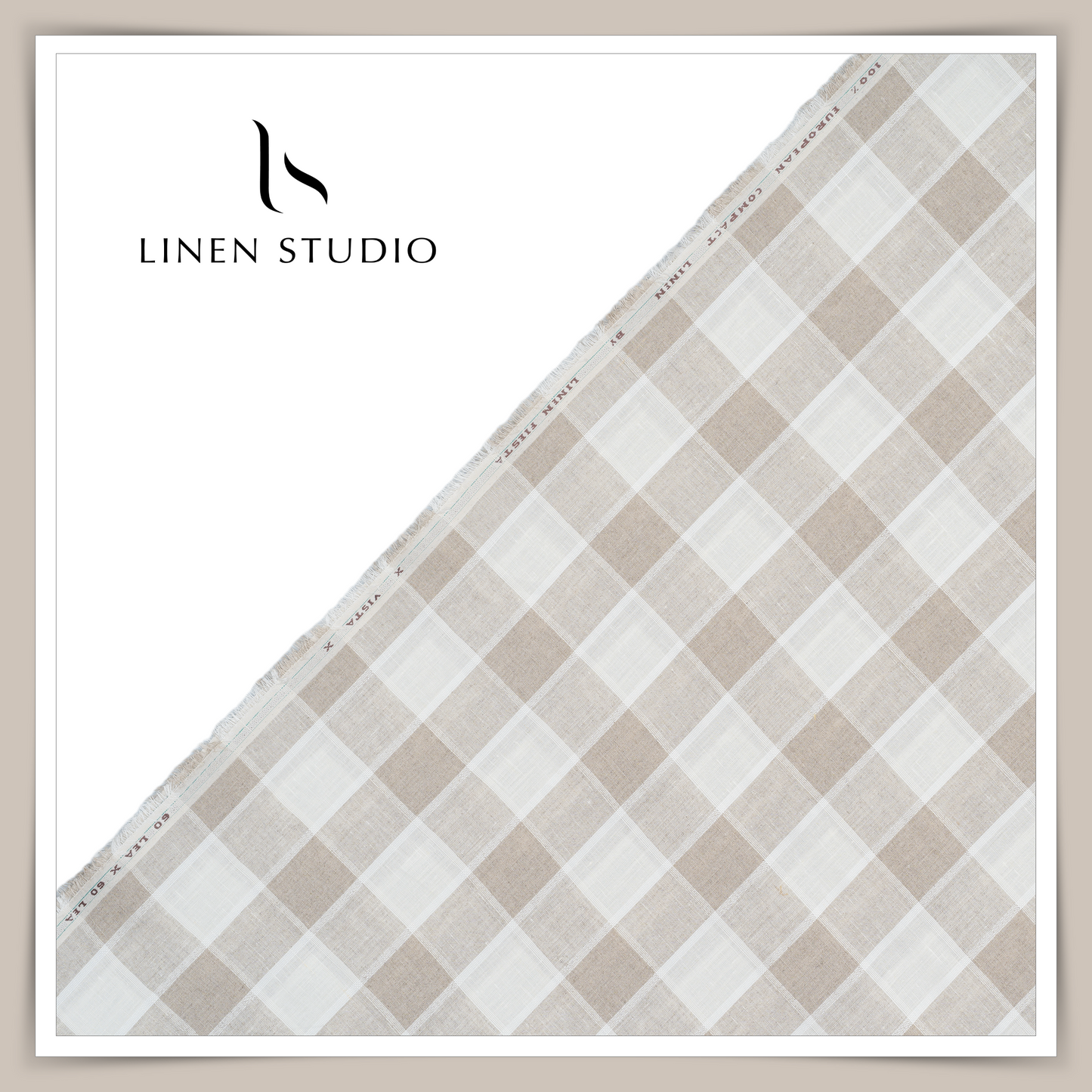 Vista Self Checks - 60 Lea Pure Linen