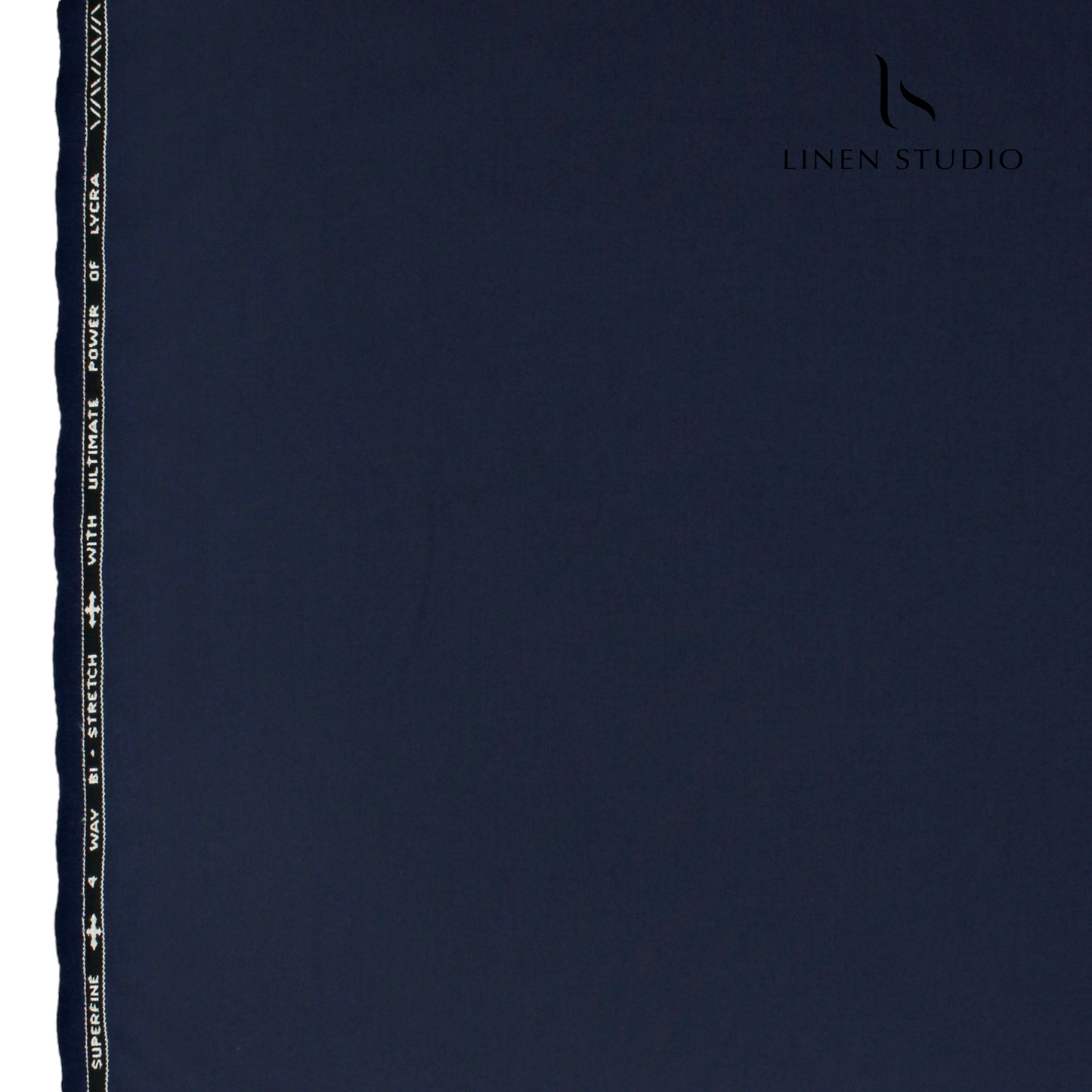 4 Way Stretch Lycra Suiting by Mark & Peanni - Navy Blue