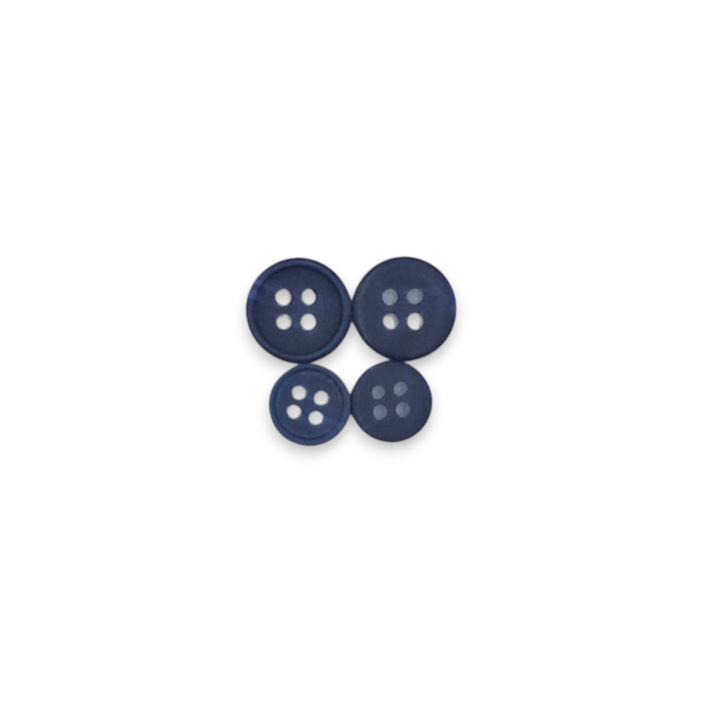 Round Rim 4 Hole Blue Colour Fancy Dual Tone Shirt Buttons (Big & Small)