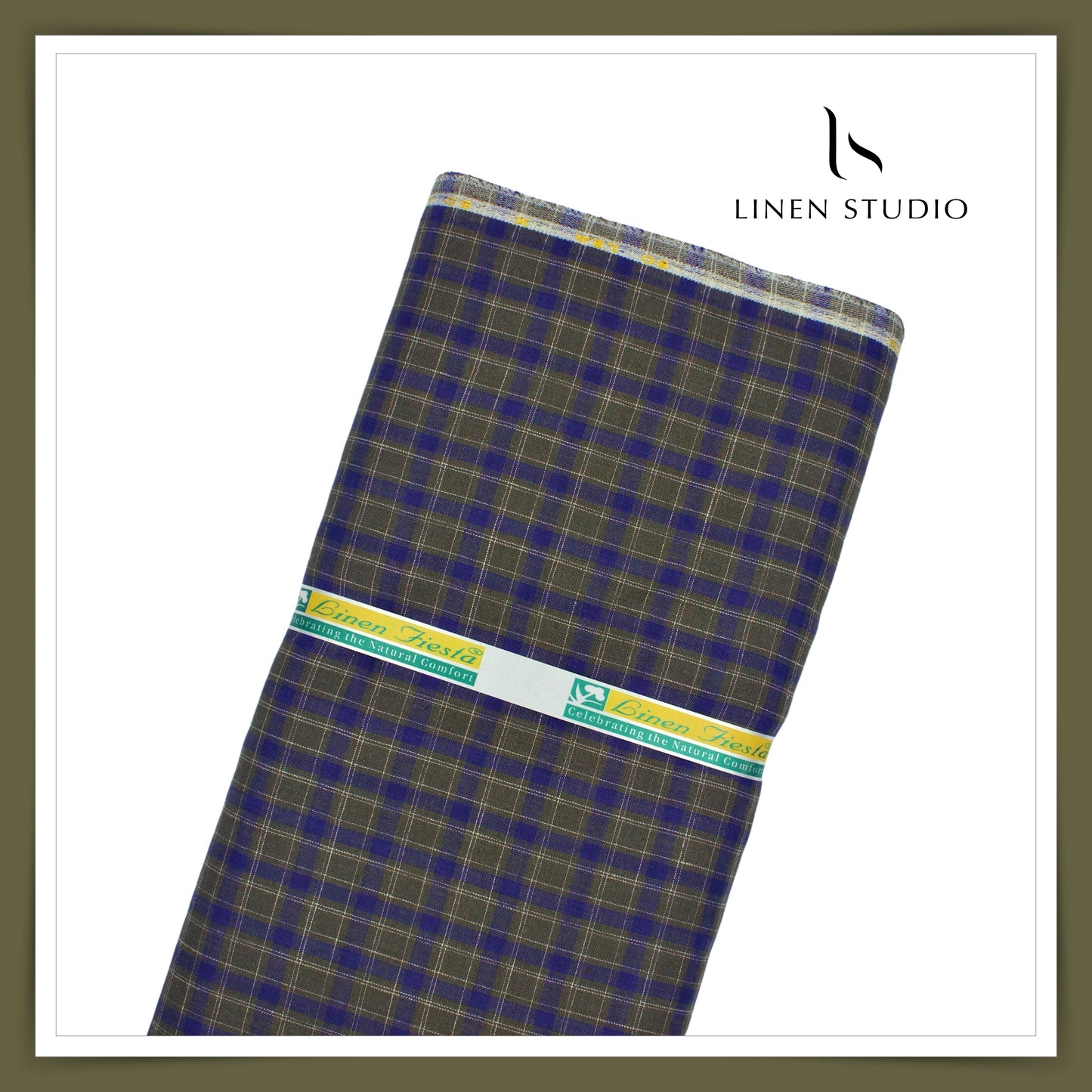 Provence 14199/101 - 60 Lea Pure Linen Checks