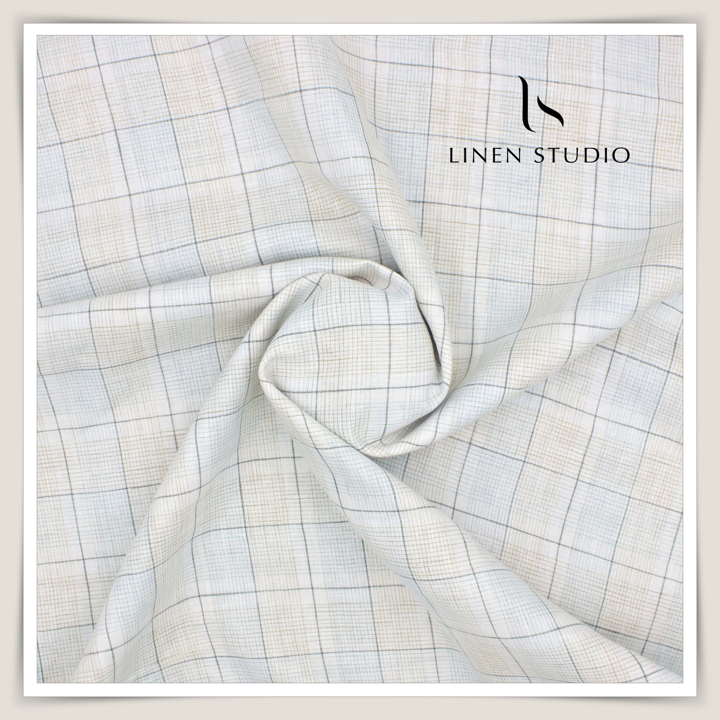 Provence 14911/102 - 60 Lea Pure Linen Checks