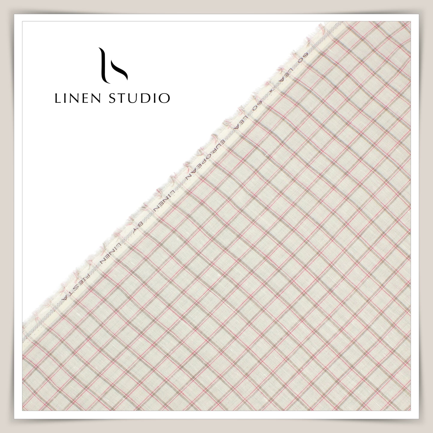 Provence 15004/102 - 60 Lea Pure Linen Checks