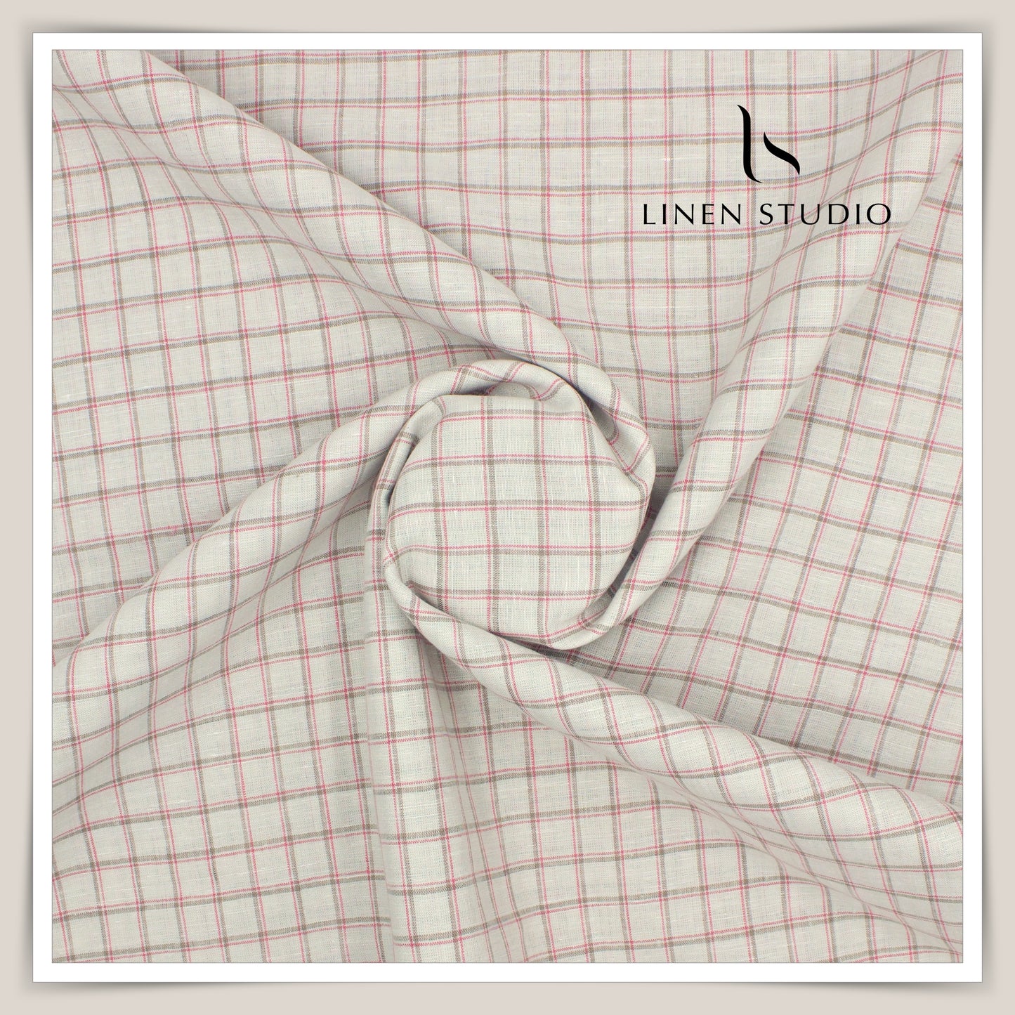 Provence 15004/102 - 60 Lea Pure Linen Checks