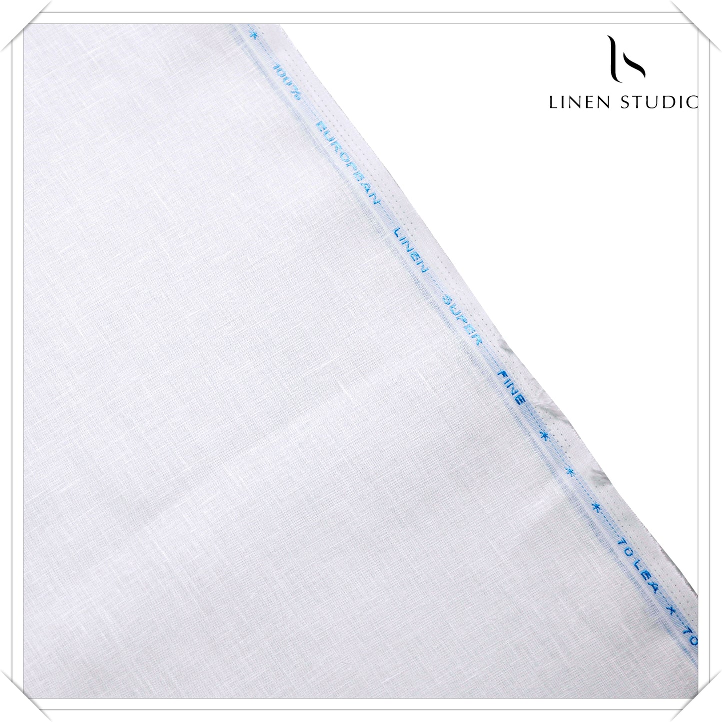 70 Lea White Shirting by Linen Studio (100% Pure European Linen)