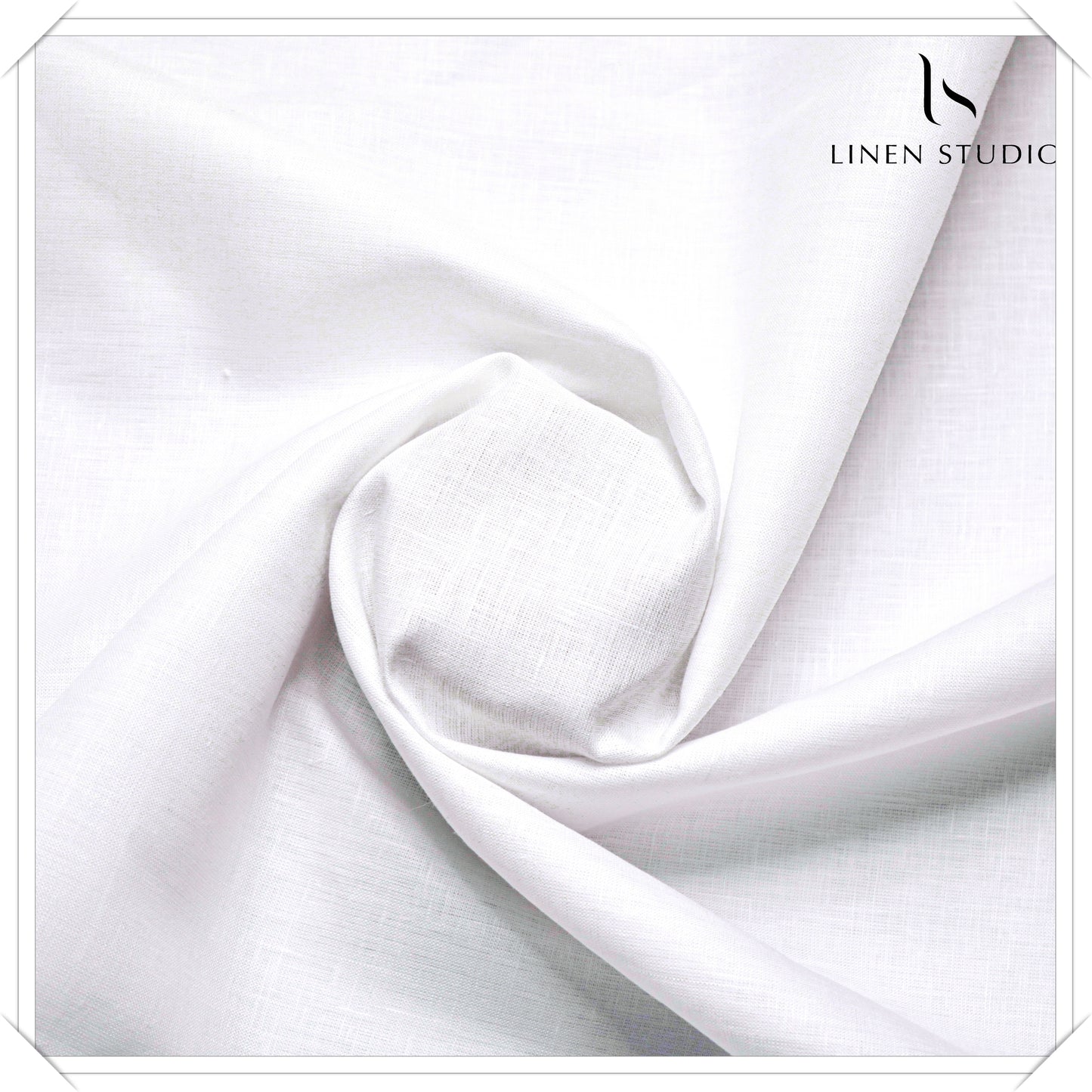 70 Lea White Shirting by Linen Studio (100% Pure European Linen)