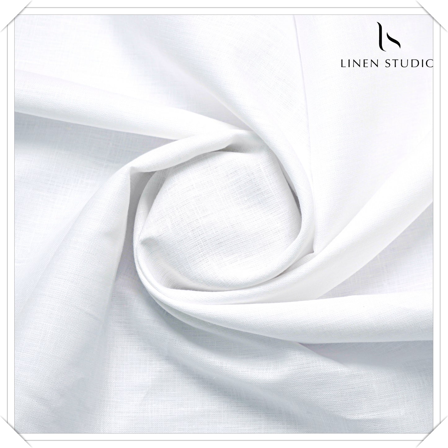 44 Lea White Shirting by Linen Studio (100% Pure European Linen)