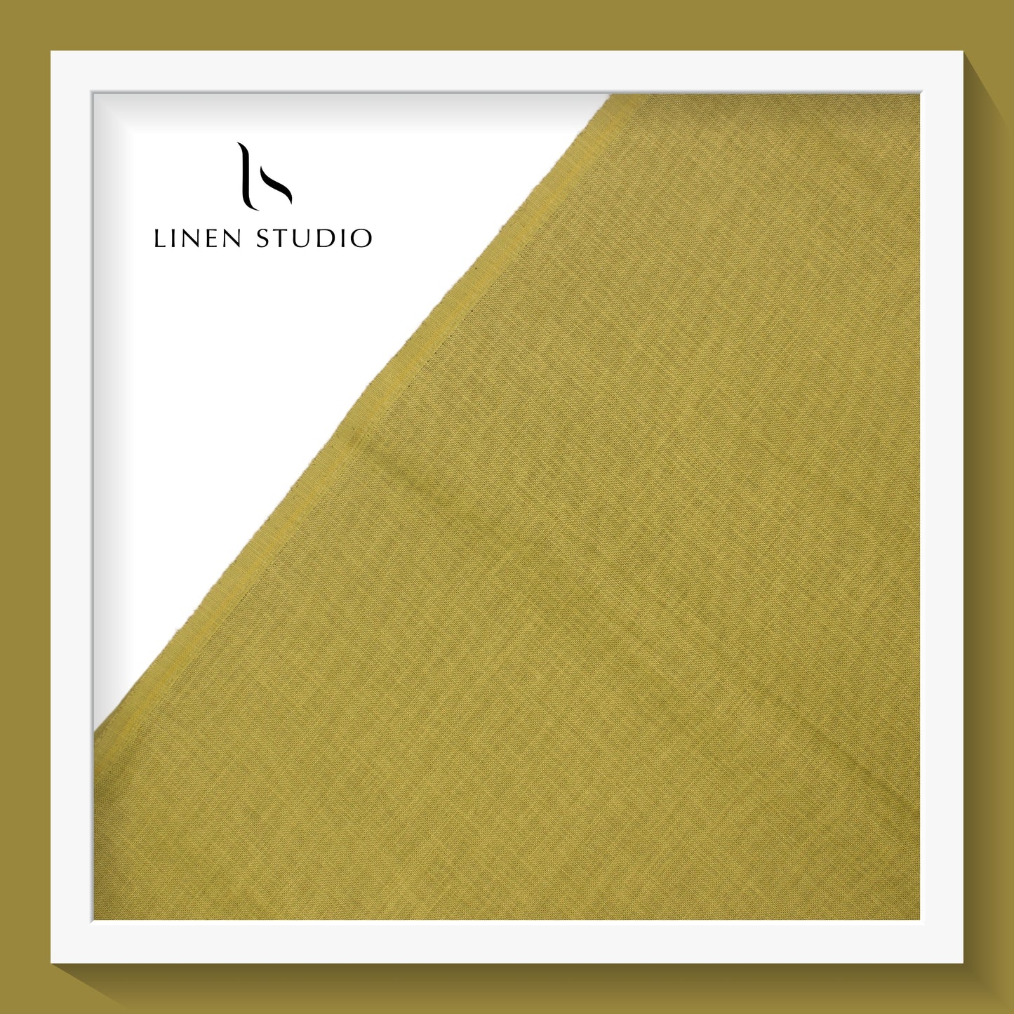 Linen look Remi - Greenish Yellow