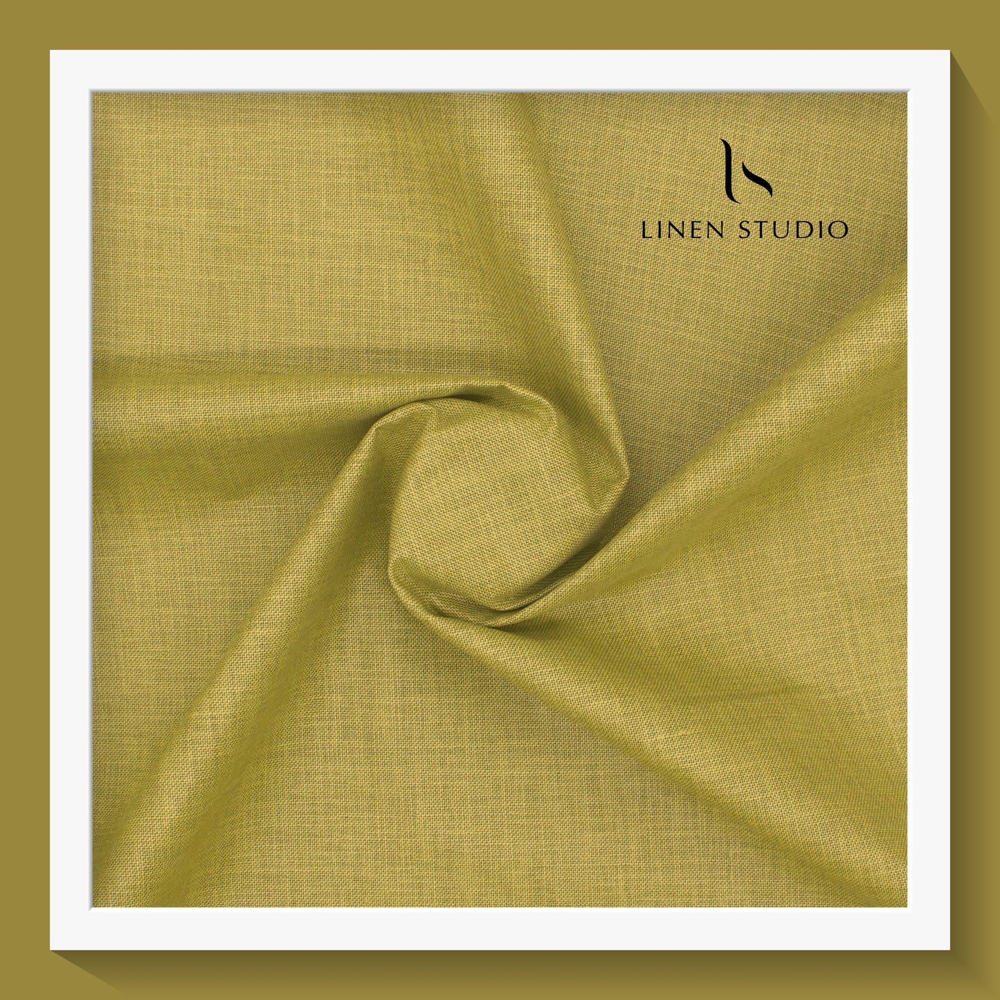 Linen look Remi - Greenish Yellow