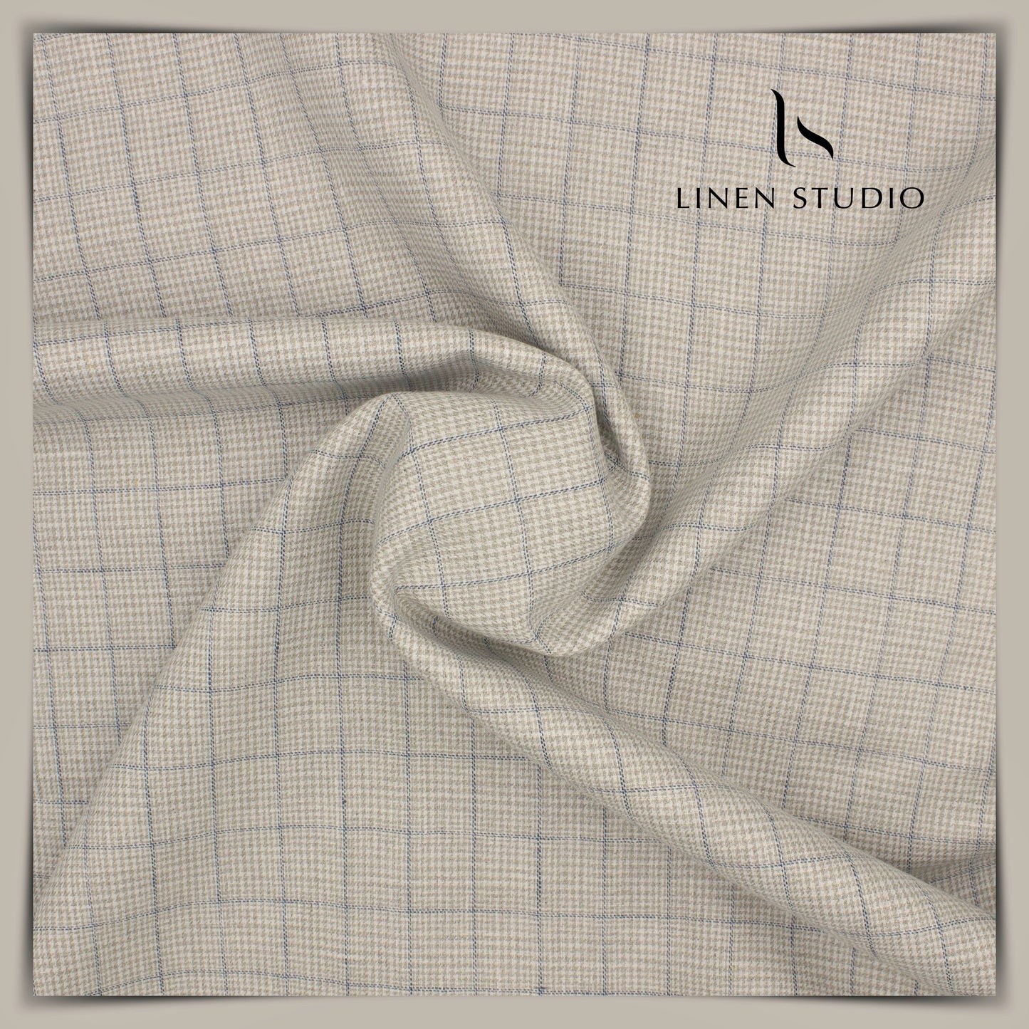 Pure Linen Suiting Checks - 52