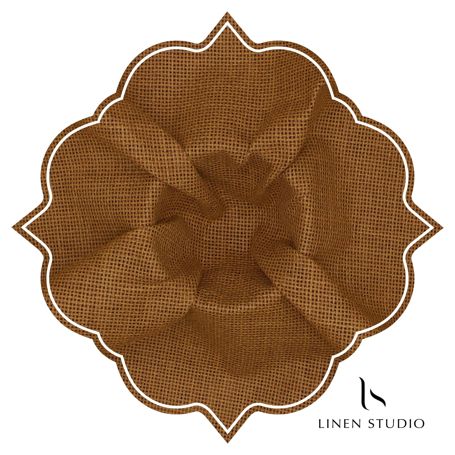 Jute PV fabric - Brown - Linen Studio