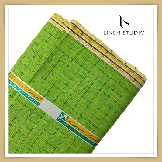 Pure Linen Fabric 60 Lea Checks - Linen Studio