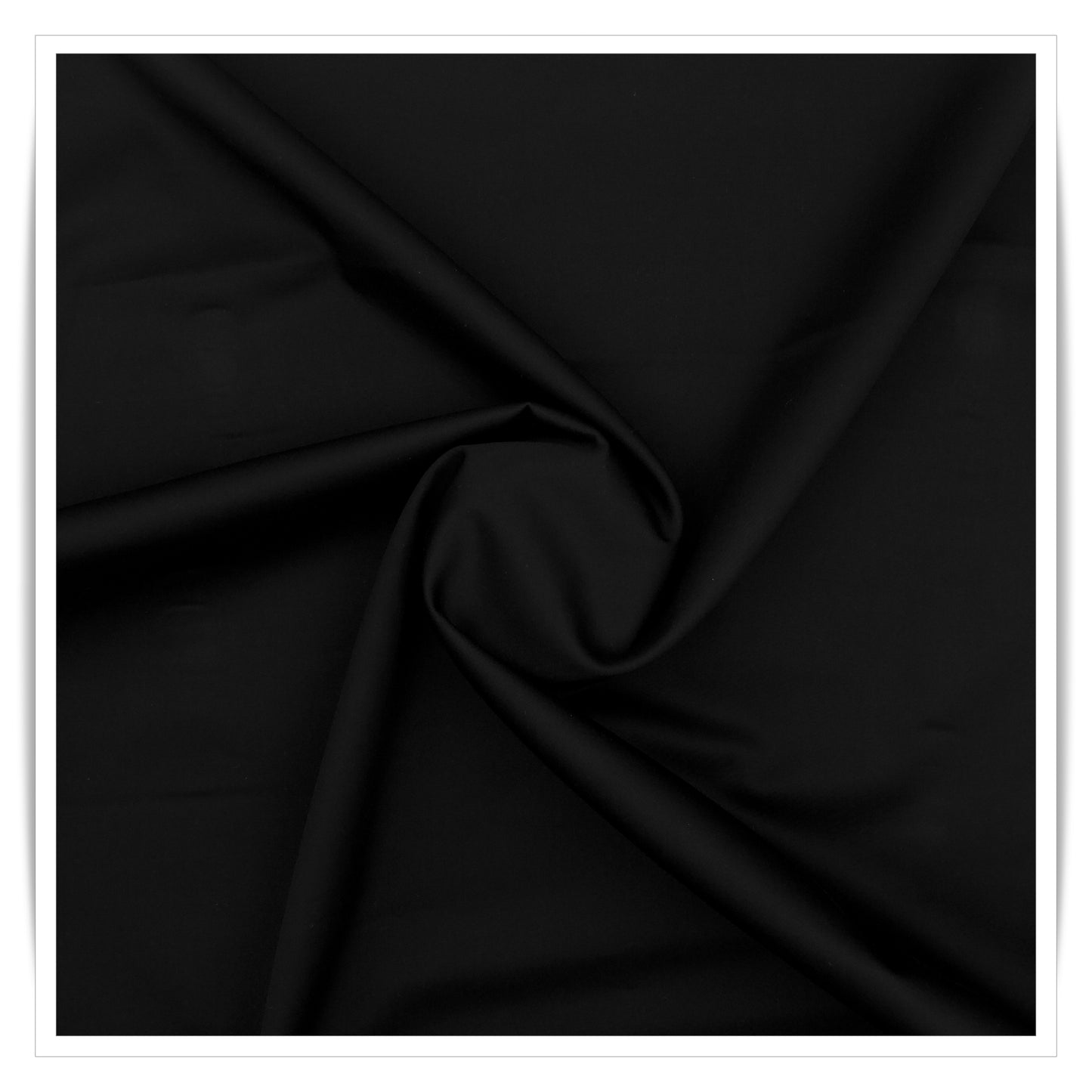 Arvind Jet Black 60's Satin - 100% Premium Cotton Shirting