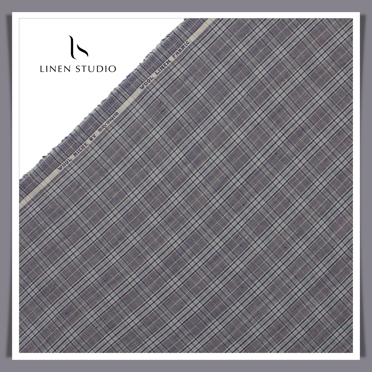 Raymonds Wool with Linen Check Suiting - 01