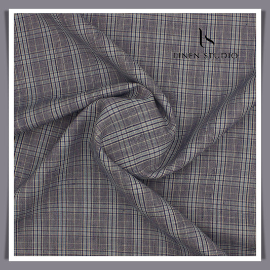 Raymonds Wool with Linen Check Suiting - 01