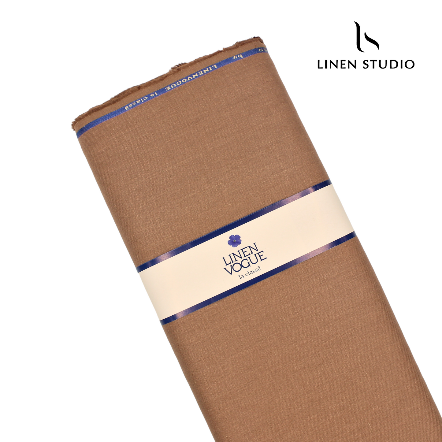 Premium Pure Linen Suiting by Linen Vogue - Rust