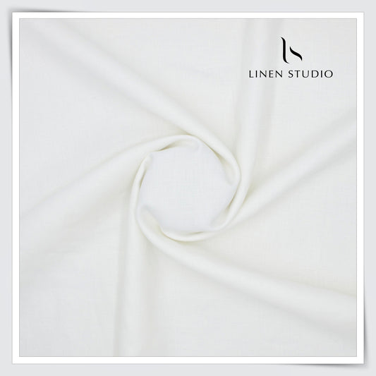 Linen Club 60 Lea Shirting - Bright White (50% SALE)