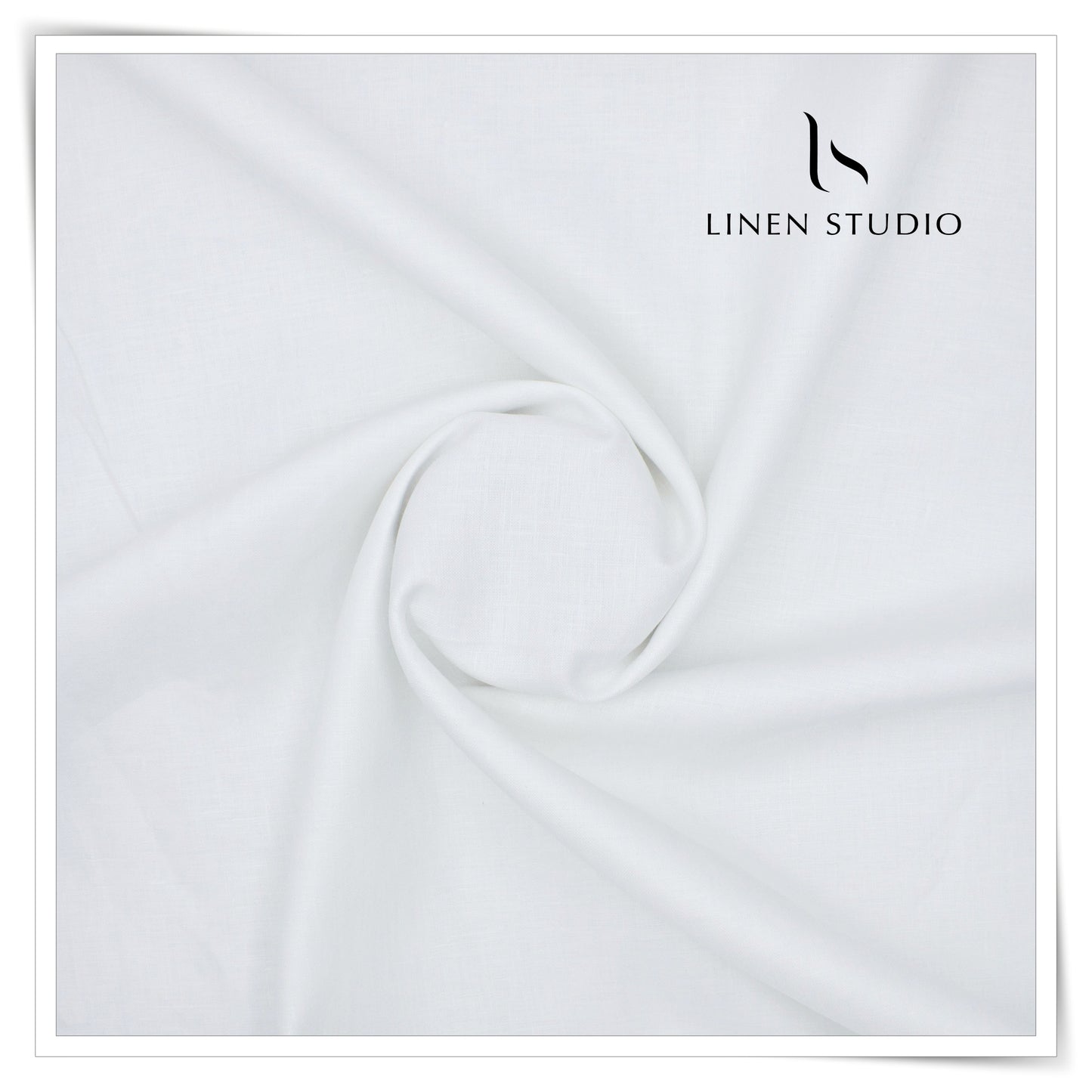 60 Lea Pure European Linen Shirting - Bright White (45% SALE)