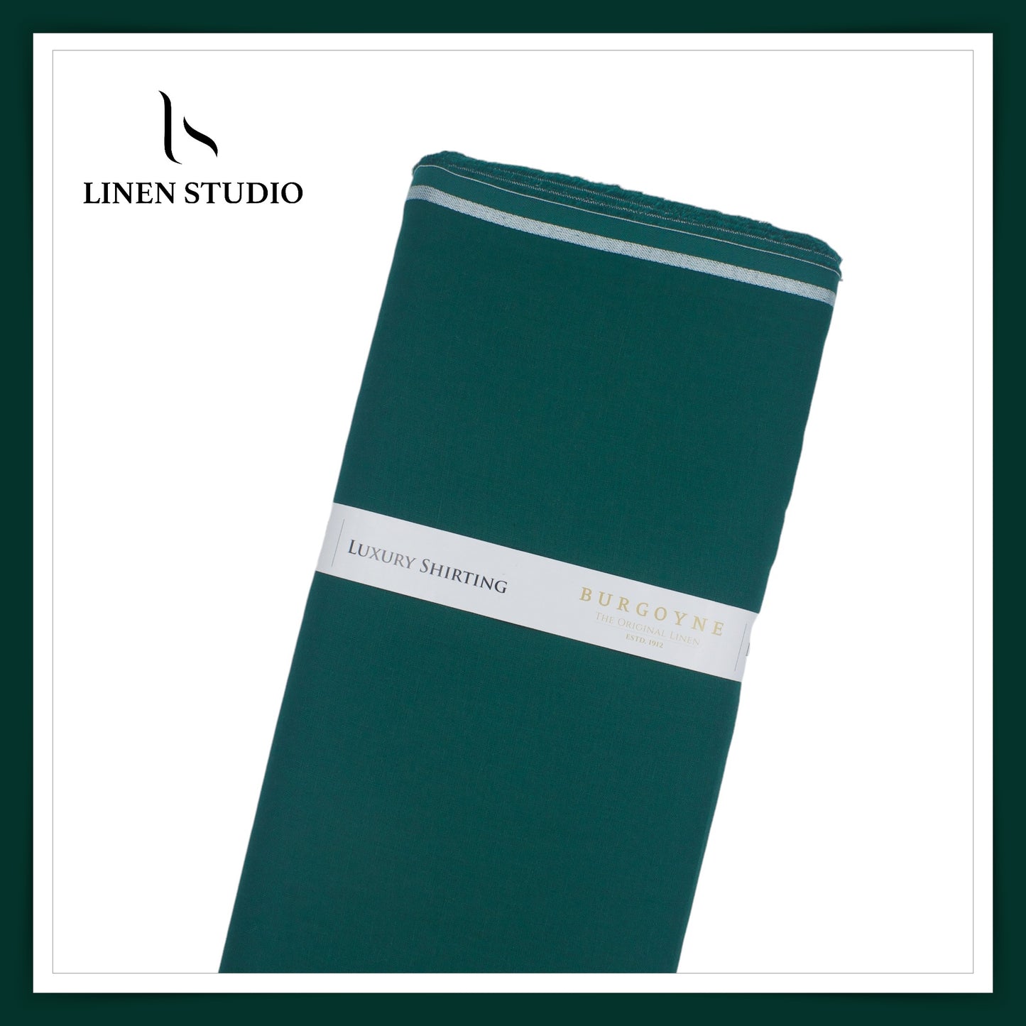 Burgoyne Premium Linen 70 Lea - Emerald Green