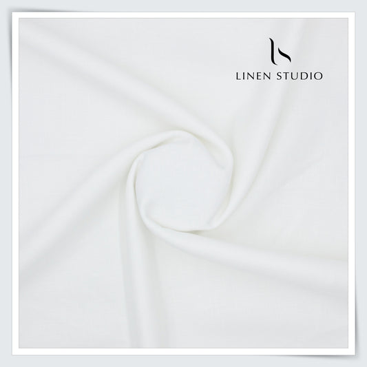 Linen Club 40 Lea Pure Linen Semi Suiting - Bright White (45% SALE)