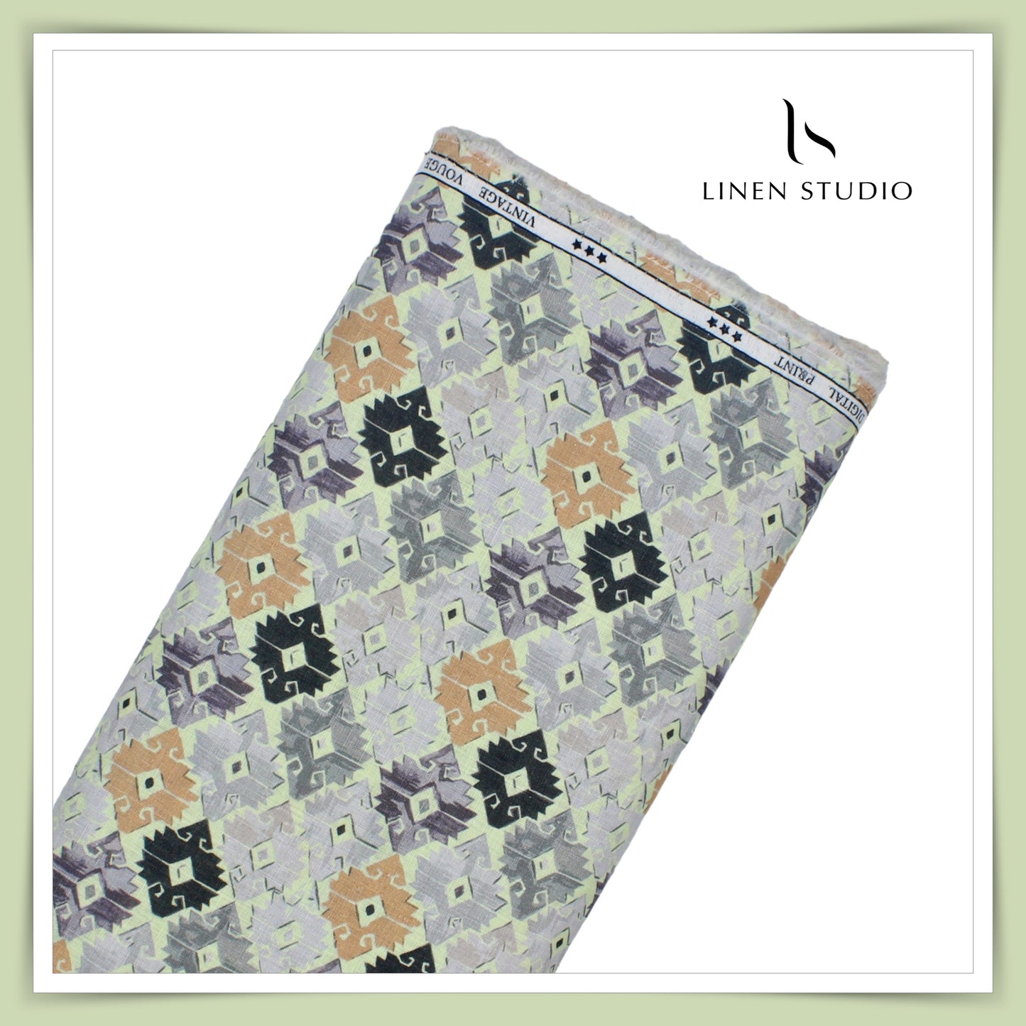 Italian Linen Digital Printed Premium Linen - 01